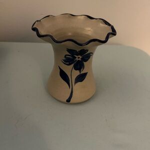 Blue Floral Ceramic Vase